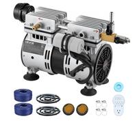 VEVOR Aérateur de Bassin 590 W Système d'Aération Lac de 1,2 hectare Pompe à Air Étang Extérieure pour Circulation Oxygène en Eau Profonde, avec Compresseur Air, 2 Diffuseurs, 2 Tuyaux Lestés 30,5 m