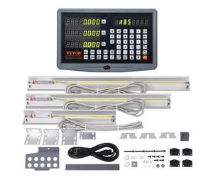 VEVOR Affichage numérique, 250, 500, 600 mm, échelle linéaire 3 axes DRO tige de support porte-couteau plaque boîtier montre cordon d'alimentation support montre pièce papillon vis couvercle règle