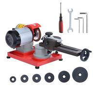 VEVOR Affuteuse de Lame de Scie Circulaire 370 W Affûteuse d'Angle Rotative de Lames 3600 tr/min avec 6 Centrages de Scie Meule 125 mm Accessoires Divers Affûtage pour Lames de Scie à Pointe Carbure