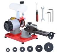 VEVOR Affuteuse de Lame de Scie Circulaire 370 W Affûteuse d'Angle Rotative de Lames Réservoir d'Eau 6 Centrages de Scie Meule 125 mm Affûtage par Injection Eau pour Lames de Scie à Pointe en Carbure