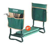VEVOR Agenouilloir de Jardinage, Coussin Large 15 cm, Tabouret de Jardinage, Charge 150 kg, Banc de Jardin Pliable, Siège Polyvalent avec 2 Sacs à Outils pour Jardin, Grands-parents, Personnes Âgées