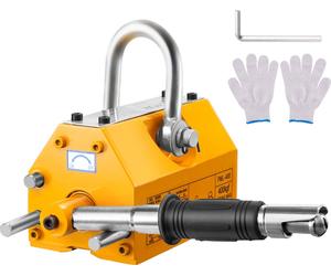 VEVOR Aimant de levage 400kg Aimant de levage jaune Aimant de grue Vérin magnétique Acier