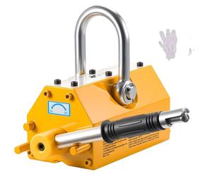 VEVOR Aimant de levage Aimant de levage permanent 600 kg Force de traction Aimant de levage avec poignée de déverrouillage & crochet en acier, dans les grues d'atelier et les engins de levage, pour so
