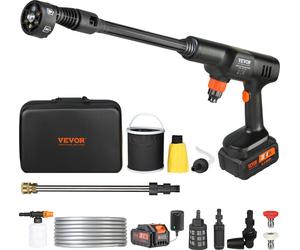 VEVOR Akku Hochdruckreiniger Bürstenlos Wasser Druckreiniger Spritzpistole Druckreinigerpistole (21 V, 50 bar, pour le nettoyage mobile et l'arrosage, 3,5L/min, accessoires inclus, buse 0°~40°)