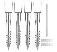 VEVOR Ancre de poteau sans creuser support à visser DIY 4 pcs 100 x 70 x 700 mm
