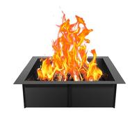 VEVOR Anneau de Foyer carré, extérieur 914,4 x 914,4 mm, Anneau de braséro, intérieur 762 x 762 mm, Hauteur 254 mm, revêtement en Acier au Carbone, au-Dessus ou dans Le Sol, pour feu de Camp, Camping