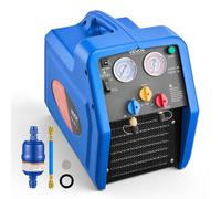 VEVOR Appareil d'aspiration de réfrigérant Station d'aspiration de réfrigérant portable, 220 V/50 Hz, 1 450 tr/min, 3/4 CV avec système d'aspiration monocylindre pour réfrigérants A1 et A2L, appareil 