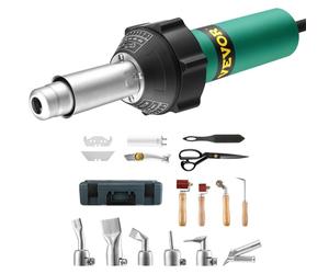 VEVOR Appareil de soudage à air chaud pour matières plastiques, pistolet à air chaud 1600 W, pistolet de soudage PVC-TPO-vinyle 50-600 °C, kit de machine à souder à air chaud