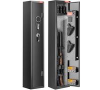 VEVOR Armoire à 2 Fusils, Coffre-fort pour Armes à Feu avec Serrure et Clavier Numérique, Rangement pour Armes à Feu à Accès Rapide avec Étagère Amovible, pour Fusils et Pistolets Domestiques