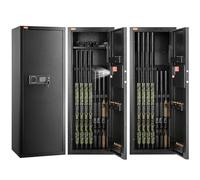 VEVOR Armoire Coffre-fort 6-8 fusils – Verrouillage numérique & clés, étagère amovible, alarme – Noir