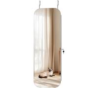 VEVOR Armoire à bijoux avec miroir pleine longueur, organiseur de bijoux, montage mural/sur porte, hauteur 1080 mm, avec rangement, porte verrouillable avec 2 clés et organiseur de voyage, blanc