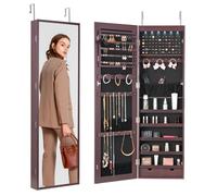 VEVOR Armoire à bijoux verrouillable Armoire à bijoux miroir de 1,2m de haut, rangement de bijoux avec miroir intégral, organiseur de bijoux miroir