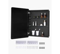 Armoire à glace VEVOR, armoire à pharmacie miroir, armoire à médicaments (662 x 135 x 762 mm) pour salle de bains, montage encastré ou mural