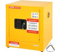 VEVOR Armoire Anti-Feu 43 x 43 x 46 cm - Coffre Fort Résistant au Feu en Acier - Armoire Étanche avec Serrure à Clé Jaune