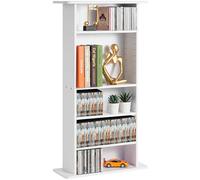 VEVOR Armoire de Rangement CD/DVD à 5 Couches, étagère réglable à DVD pouvant contenir jusqu'à 240 CD, protège et organise Les Collections de Musique, de Films, de Jeux vidéo ou de Souvenirs, Blanc