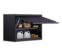 VEVOR Armoire de Rangement Garage, Armoire Murale à Outils en Métal Charge 54 kg par Étagère Réglable en Acier Revêtement en Poudre, Appuyez pour Verrouiller Ouvrir Porte pour Bureau, Atelier, Garage