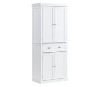 VEVOR Armoire de Rangement pour Garde-manger de Cuisine de 183 cm, Armoires Utilitaires Autoportantes avec Portes, Tiroir et 3 Étagères Réglables, Meuble Haut pour Cuisine, Salle à Manger, Buanderie