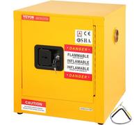 VEVOR Armoire de Sécurité 43x43x46 cm Armoire Anti-Feu Jaune 50 L Armoire Coupe-Feu en Acier Laminé à Froid avec Porte pour Stocker Déposer Alcool Colle Essence Huile Liquide Inflammable ou Dangereux