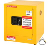 VEVOR Armoire de sécurité jaune, 1 porte verrouillable, armoire environnementale en acier laminé à froid, armoire de sécurité, armoire phytosanitaire, armoire à produits chimiques pour le stockage, 43