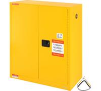 VEVOR Armoire de Sécurité pour Produits Inflammables 113,6 L 109,5x46x127,3 cm, Armoire Coupe-Feu pour Liquides Inflammables en Acier Laminé à Froid, avec 1 Étagère Réglable, pour Usage Industriel