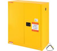 VEVOR Armoire de Sécurité pour Produits Inflammables 113,6 L 109,5x46x127,3 cm, Armoire Coupe-Feu pour Liquides Inflammables en Acier Laminé à Froid, avec 1 Étagère Réglable, pour Usage Industriel