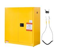 VEVOR Armoire sécurité pour produits inflammables 110 L acier galvanisé étagère réglable jaune