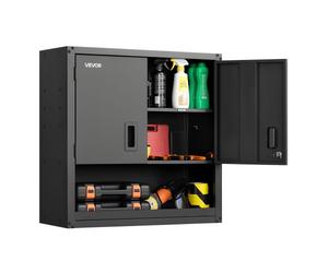 VEVOR Armoire Murale Atelier, 76,2 x 31 x 76,2 cm, Armoire à Outils Garage Suspendue en Métal, Rangement Mural, avec Porte Verrouillable, Capacité 163,3 kg, pour Garage, Sous-sol, Cuisine, Entrepôt