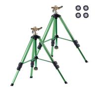 VEVOR Arroseur sur Trépied Lot de 2 Arroseur à Trépied à Impact 360° pour Grandes Surfaces de Jardin, avec Tête d'Arrosage en Laiton, Hauteur Réglable sur 3 Positions, Rayon de Pulvérisation 13 m