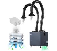 VEVOR Aspiration des fumées de soudure avec double tuyau, 275W Aspiration des fumées de soudure, 380m³/h, pour la soudure, la gravure au laser, le bricolage