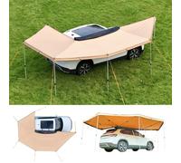 VEVOR Auvent 270 Degrés 6,08x2,10 m Auvent Voiture Latéral Côté Passager Rétractable Abri Autoportant Toutes Saisons Étanche UV50+ pour Véhicule SUV Fourgonnettes Camionnettes, avec Sac de Rangement