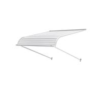 VEVOR Auvent de Porte d'Entrée 101,6x106,6 cm Marquise de Porte Extérieure Aluminium Abri de Protection Contre Pluie, Neige, Soleil, Auvent Stable pour Portes d'Entrée, Fenêtres de Porches, de Balcons