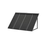 VEVOR Auvent de Porte d'Entrée 112,5x61 cm Marquise de Porte Extérieure Métal, Cadre Acier, Abri de Protection Contre Pluie, Neige, Soleil, Auvent pour Portes d'Entrée, Fenêtres de Porches, de Balcons