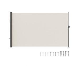 VEVOR Auvent Latéral Rétractable 160x300 cm Paravent Extérieur Imperméable Brise-Vue Tissu en Polyester 180 g/m² Pare-vent Écran de Séparation Résistant aux UV 30+ pour Jardin, Balcon, Terrasse, Beige