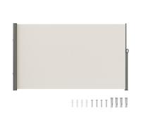 VEVOR Auvent Latéral Rétractable 180x300 cm Paravent Extérieur Imperméable Brise-Vue Tissu en Polyester 180 g/m² Pare-vent Écran de Séparation Résistant aux UV 30+ pour Jardin, Balcon, Terrasse, Beige