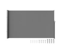 VEVOR Auvent Latéral Rétractable 200x300 cm Paravent Extérieur Imperméable Brise-Vue Tissu en Polyester 180 g/m² Pare-vent Écran de Séparation Résistant aux UV 30+ pour Jardin, Balcon, Terrasse, Gris