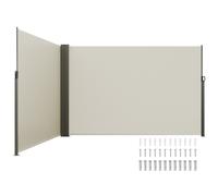 VEVOR Auvent latéral rétractable 200 x 600 cm – Polyester 180 g/m², imperméable, UV30+ – Beige