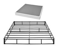 VEVOR Sommier Tapissier, Cadre de Lit 2010x1925x230 mm, Sommier à Lattes avec Revêtement en Tissu Lavable, pour Grand Lit Double King Size, Capacité de Charge Max. de 1587,57 kg, Structure en Métal