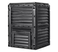 VEVOR Composteur de jardin 300 L – Sans BPA, avec couvercle et porte inférieure, Noir