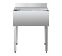 VEVOR Bac à glaçons commercial 761x483x937 mm, coffre à glace sous bar 78,4 L, glacière en acier inoxydable, avec couvercle coulissant, porte-bouteilles, pieds à balles réglables, pour restaurant, pub