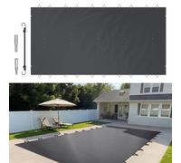 VEVOR Bâche à Bulle Piscine Hivernage, Anthracite en PVC 650-680 g / m² Couverture Solaire Piscine Rectangulaire, 4x8 m Maille Serrée pour les Piscines dans la Maison, le Jardin, l'Hôtel, l'Ingénierie