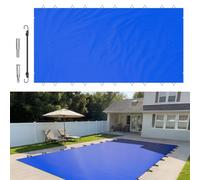VEVOR Bâche à Bulle Piscine Hivernage, Bleue en PVC 650-680 g/m² Couverture Solaire Piscine Rectangulaire, 4 m x 8 m Maille Serrée pour les Piscines Maison Jardin Hôtel Ingénierie
