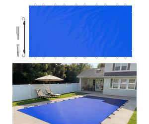 VEVOR Bâche à Bulle Piscine Hivernage, Bleue en PVC 650-680 g/m² Couverture Solaire Piscine Rectangulaire, 4 m x 8 m Maille Serrée pour les Piscines Maison Jardin Hôtel Ingénierie