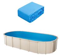 VEVOR Bâche de piscine ovale, 500 x 300 x 120 cm, bâche standard en vinyle, résistante à l'usure, adaptée aux piscines hors sol avec parois de 120 cm de haut, normale