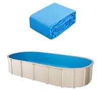 VEVOR Bâche de piscine ovale, 730 x 375 x 147 cm, en vinyle d'épaisseur standard, résistante à l'usure, convient pour les piscines jusqu'à 132 cm de hauteur, unicolore