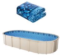VEVOR Bâche de piscine ovale, 732x366x147cm, bâche intérieure, bâche de rechange, housse intérieure, bâche de piscine, bâche en vinyle à recouvrement de taille standard, résistante à l'usure, pour pis