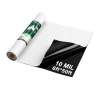 VEVOR Bâche en Polyéthylène 1,83x15,24 m 0,25 mm, Double Face Noir et Blanc | pour Travaux de Peinture, Vide Sanitaire, Jardin et Désherbage, Film Plastique Épais en Rouleau, Résistant aux Déchirures
