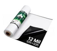 VEVOR Bâche en Polyéthylène 3,05x15,24 m, 0,3 mm, Double Face Noir et Blanc