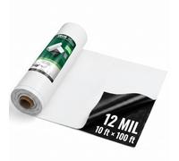 VEVOR Bâche en Polyéthylène 3,05x30,48 m, 0,3 mm, Double Face Noir et Blanc
