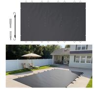 VEVOR Bâche Piscine Hivernage Bulle Piscine Rectangulaire Anthracite PVC 3.5x6m