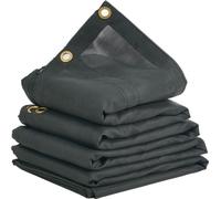 VEVOR Bâche pour camion 2,1 x 6,7 m, revêtement PVC noir, couverture robuste avec double poche, œillets en laiton, toile renforcée à double aiguille, convient pour système de benne manuel ou électriqu